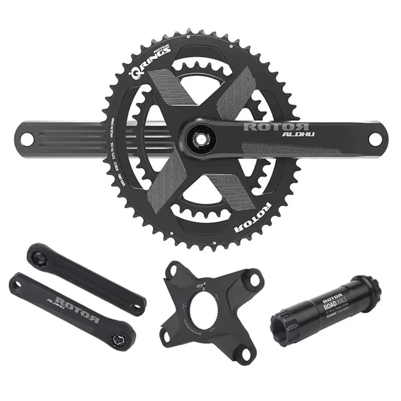 Rotor Aldhu Carbon Crankset Integrated Disc Brake Road Bike 170mm 172.5mm Lightweight Stiff Power Transfer Cycling Component