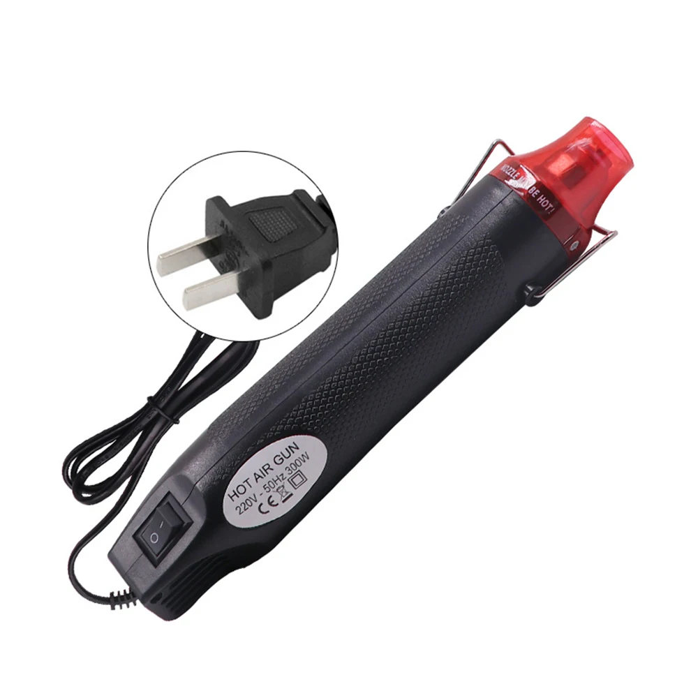 1 Pcs 220V Hot Air Gun Tool Heat Electric Power Tool Mini 300W Soldering Temperature Crafts Blower with Supporting Seat Shrink