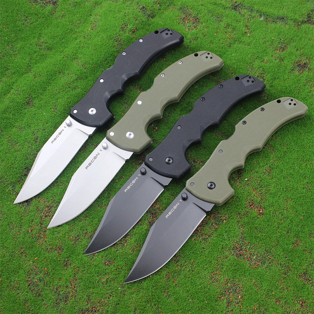 RECON 1 Cold Outdoor Folding Knife S35VN Steel G10 Handle EDC Military Ttactical Survival Hunting Utility Pocket Knives Men Gift