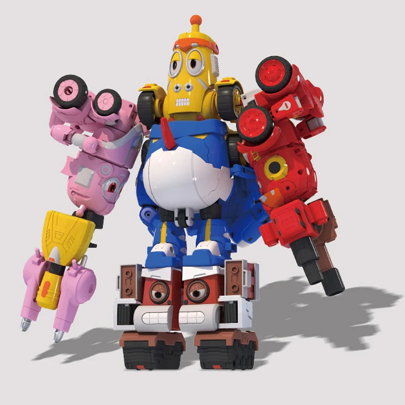 Korea Larva Transformation Toys Action Figures Vehile Deformation Robot Yellow Hilarious Worm Funny Cartoons for Kids Mecha Mode