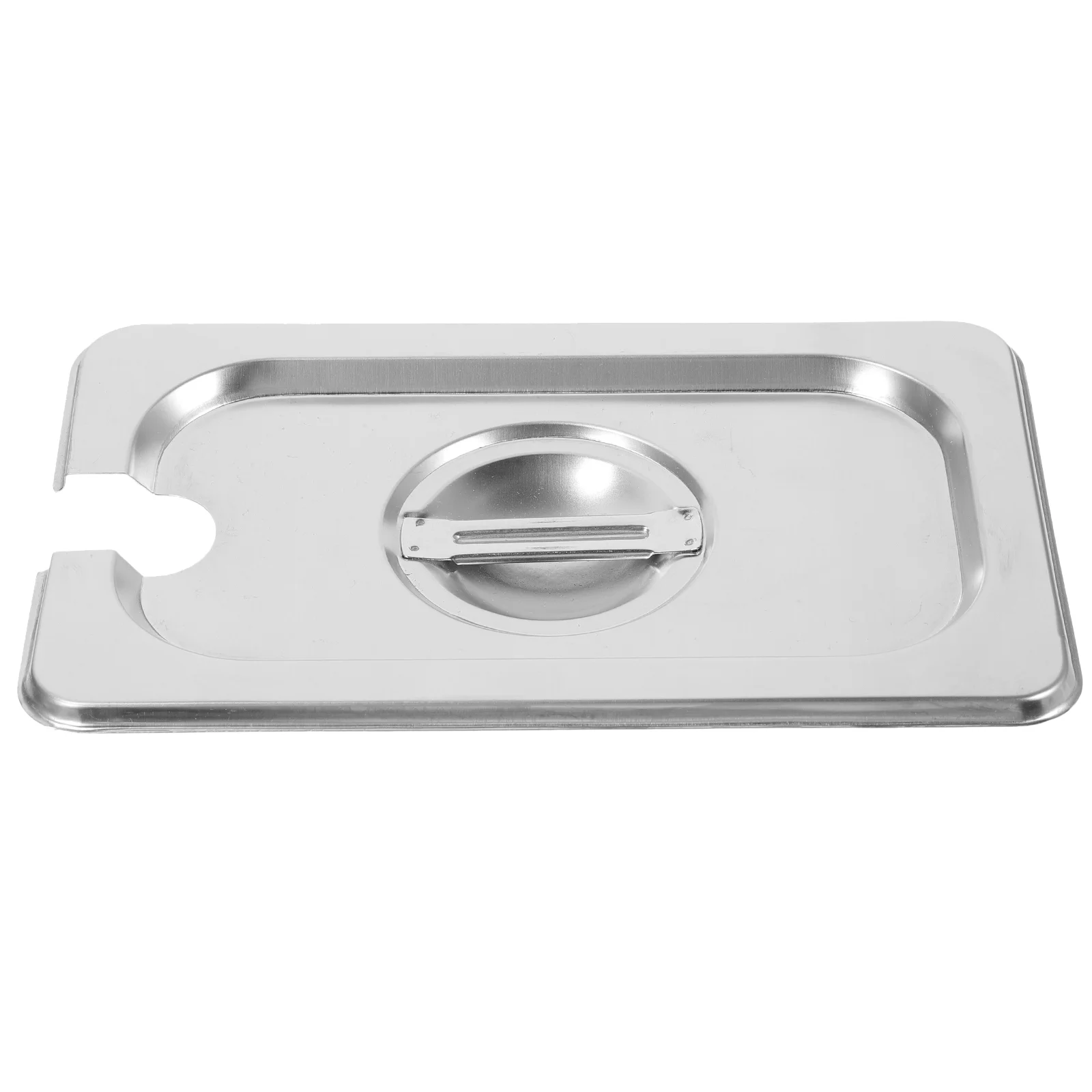 

Rectangular Jam Food Tray Cover Stainless Steel Opening Dish Metal Bowl Covers Reusable Silver