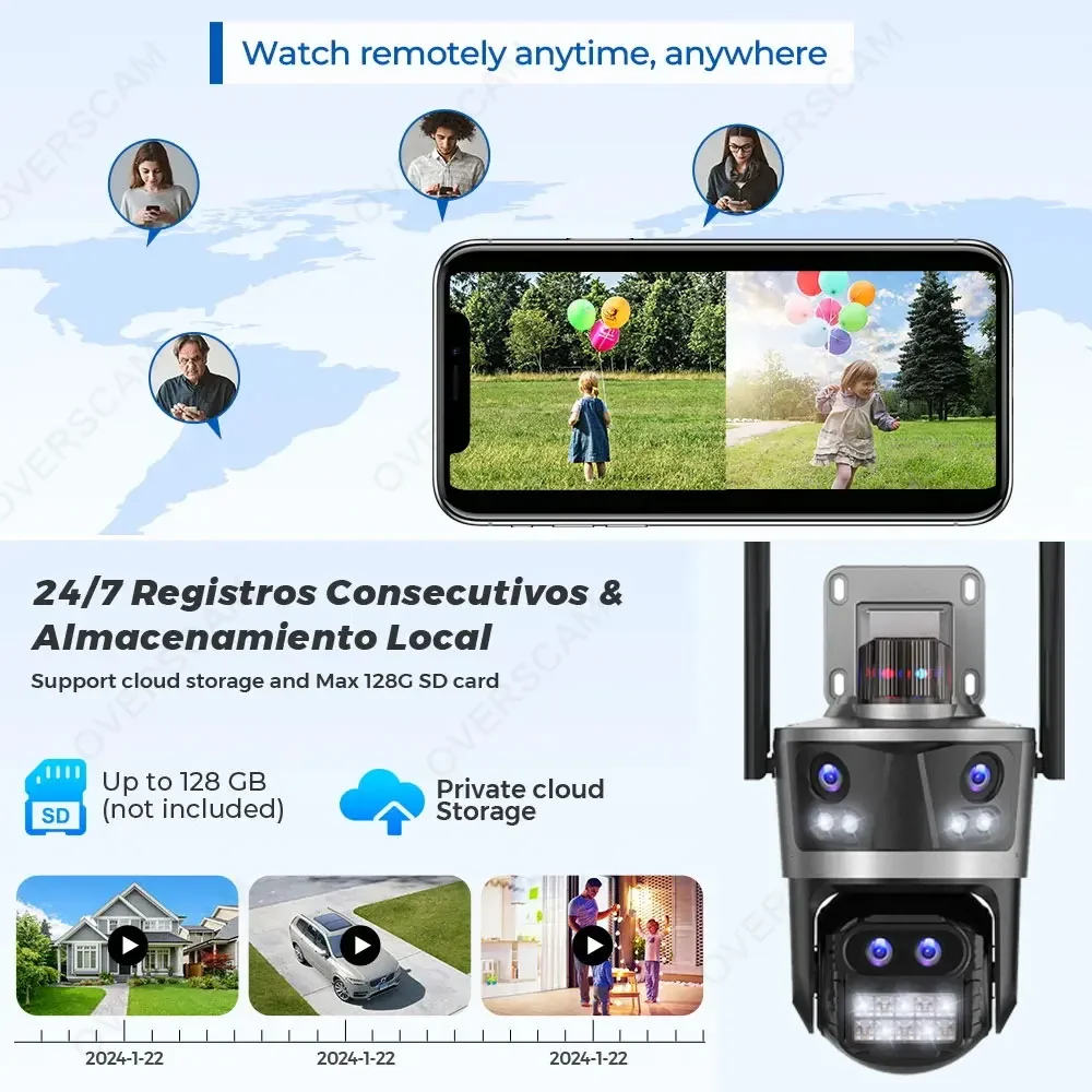 Imagem -06 - Auto Tracking Smart Security Câmera Cctv Video Protection Wi-fi ip Lens Outdoor Ptz 8k 16mp 8x Zoom