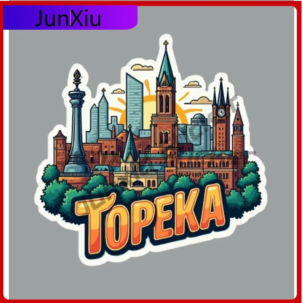 

Topeka Kansas Fridge Or Laptop Sticker Exterior Accessories Stickers For Car Decoration Cute Cartoon Camper Windows Windshield