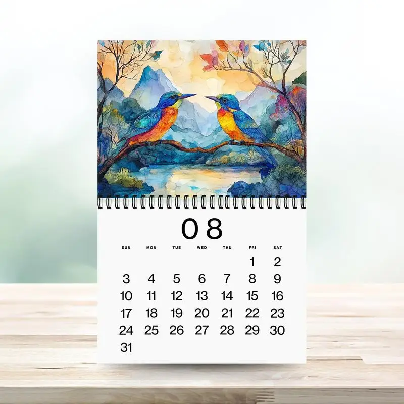 2025 Bird Calendar 2025 Birds Hangable Wall Calendar 2025 Bird Lovers Wall Calendar with Monthly Beautiful Wildlife Bird Photo