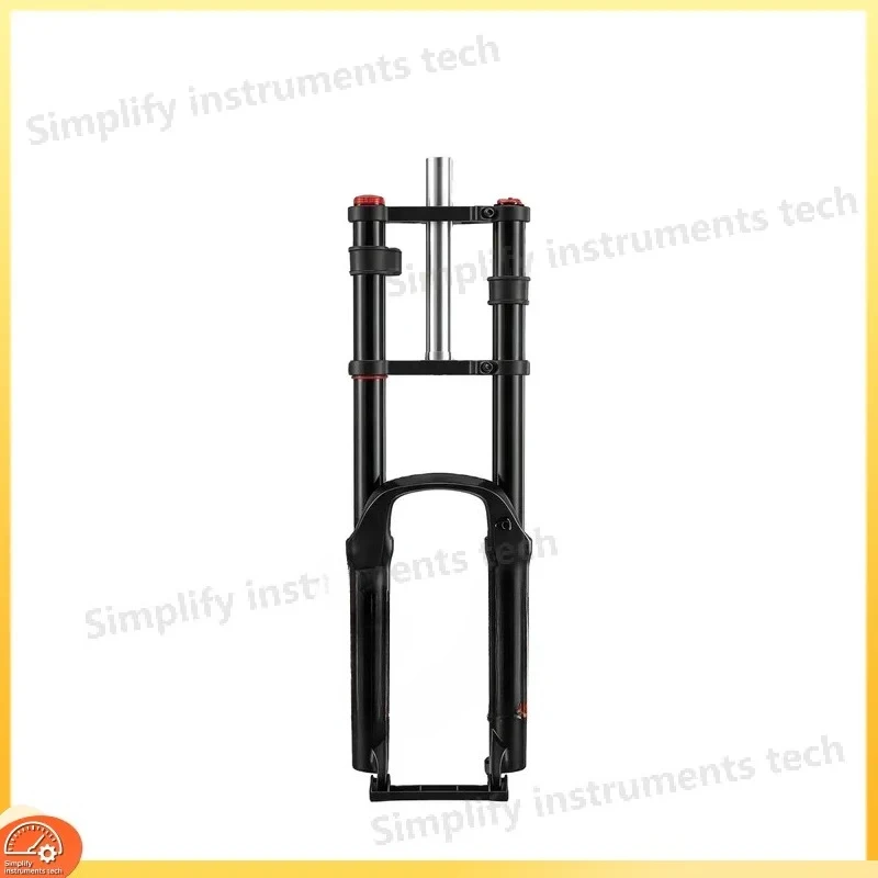 20 Inch Aluminum Double Crown Downhill Fork 110mm Travel Straight Steerer Gas Spring Suspension Front Fork for