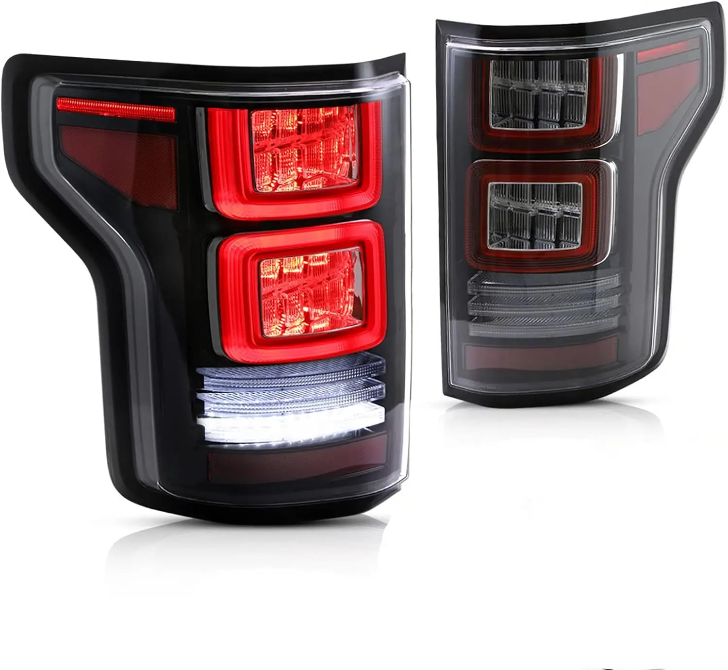 

Led Tail lights Compatible with Ford F-150/ Raptor 2015-2019 Factory Halogen Pickup Truck w/Red Turn Signal (Not Fit a XLT