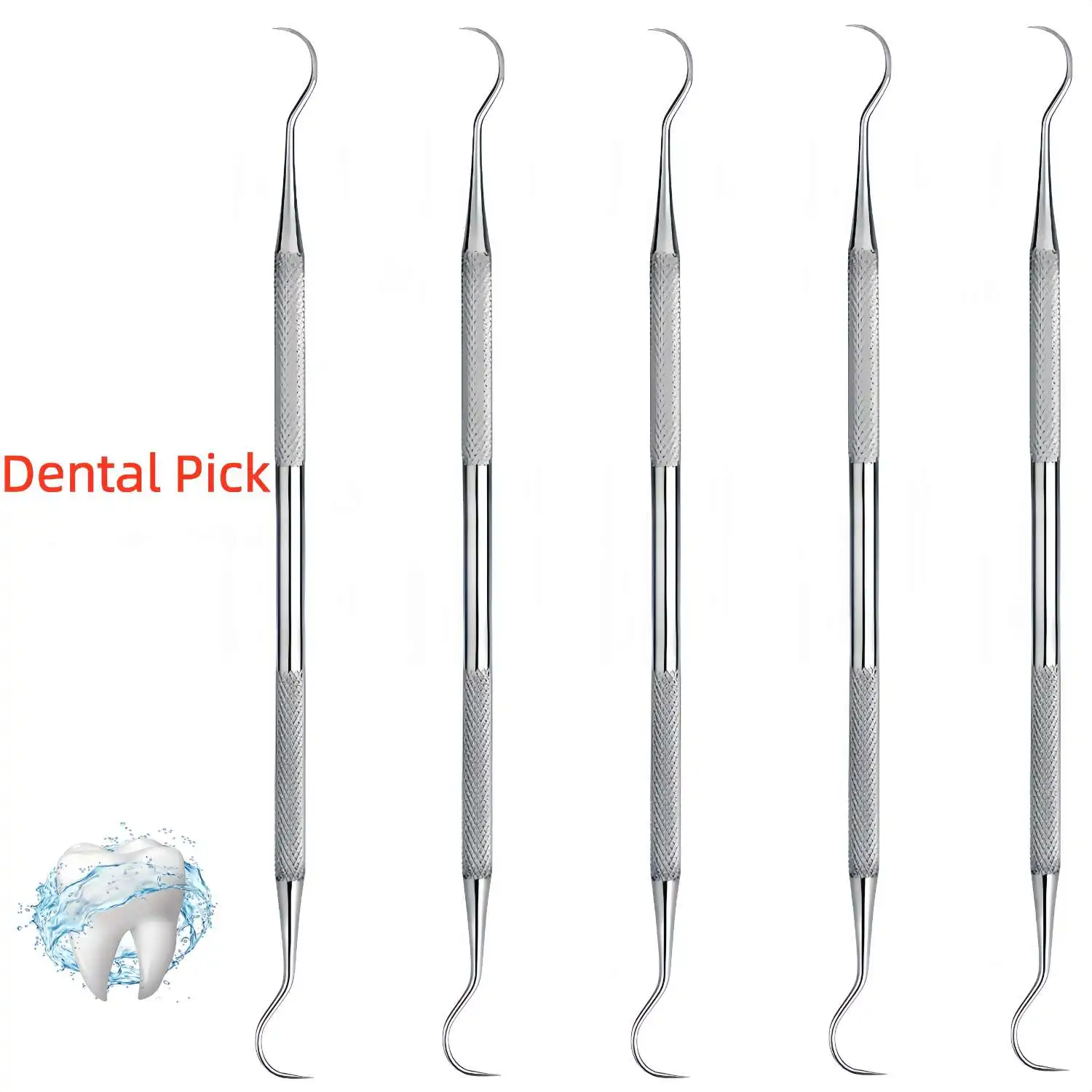 Dental Pick, Dental Tarter Scraper for Tooth Stains Remover, Stainless Steel Dental Picks Dentist Tools for Men Women Kids