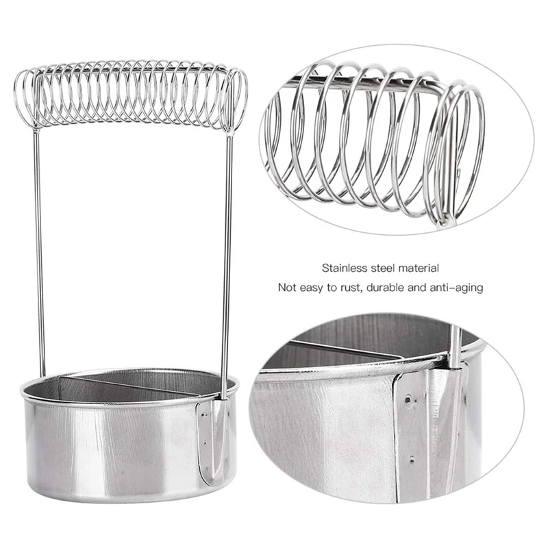 NEW-Paint Brush Washer,Stainless Steel Brush Washer For Painting, Paint Brush Cup,With Wash Tank Filter Screen Holder Spring