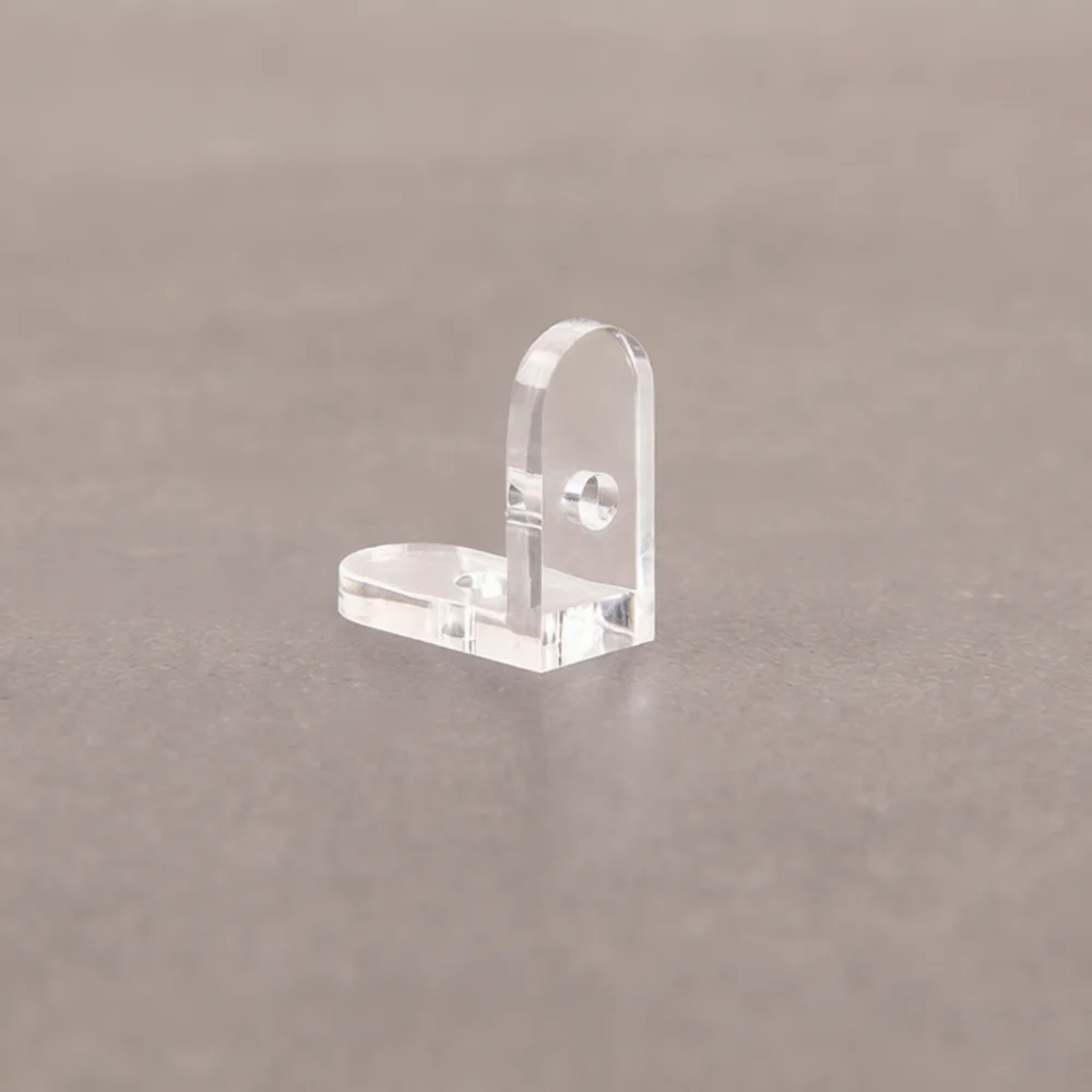 Acrylic Transparent Corner Brace L Shaped Connector For Plexiglass Display Case Assembly Plastic Fixing Fastener Hardware
