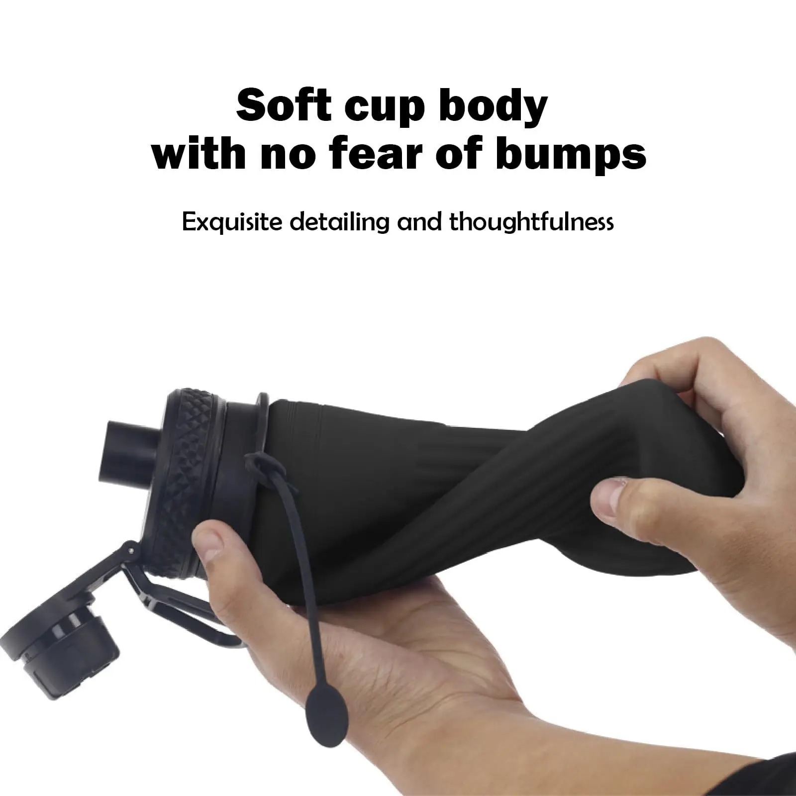 

Foldable Silicone Sports Water Bottle Portable Outdoor Travel Cycling Eco-friendly Leak-proof Lightweight Durable Water Bottle