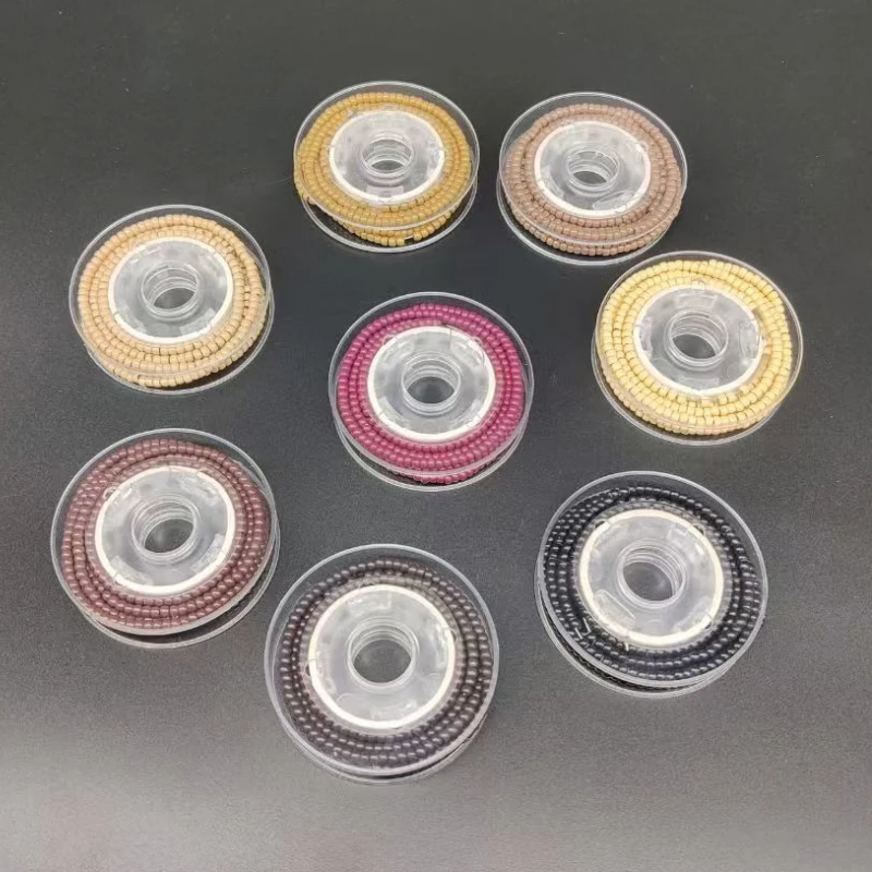 

4MM Pre-Loaded Hair Extension Nano Rings Silicone Lined Beads For Nano Ring Human Hair Extensions 500pcs/roll