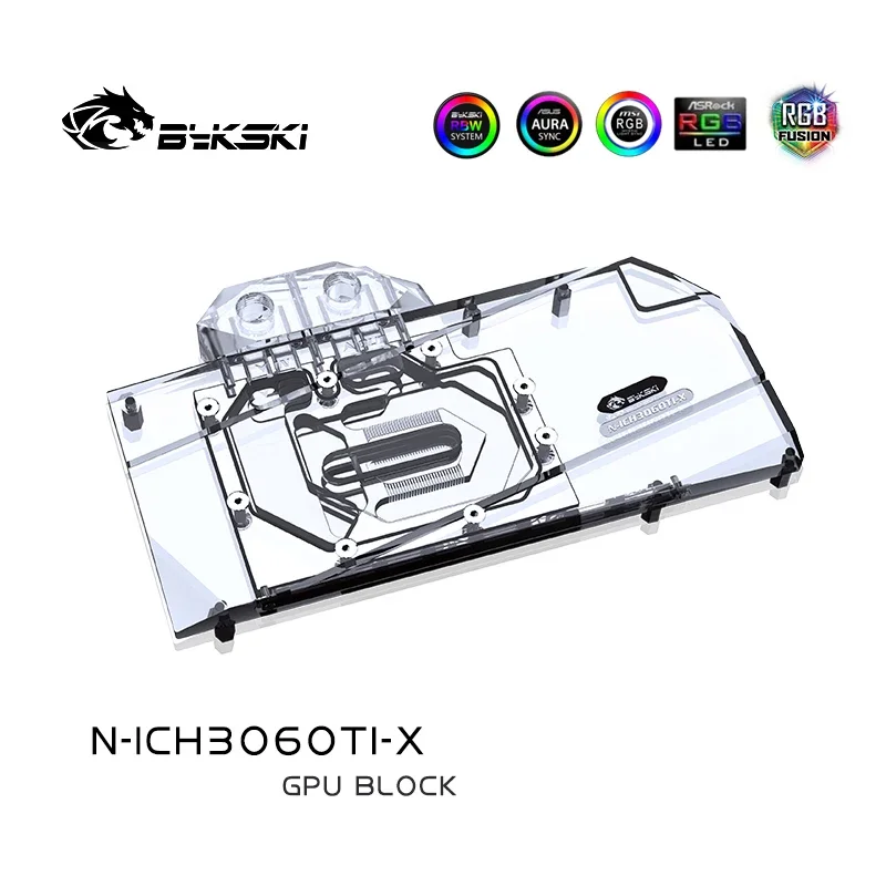 Bykski Water Block for Inno3D RTX3060TI ICHILL IceDragon Super Edition GPU Card /Copper Cooling Radiator RGB SYNC /N-ICH3060TI-X