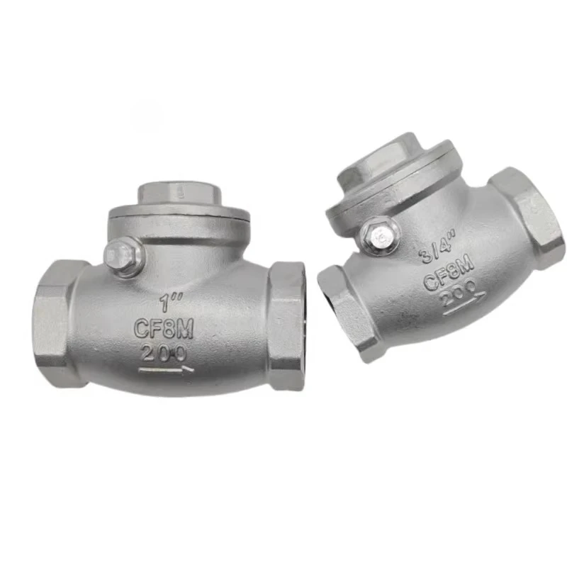 

316/304 Stainless Steel Horizontal Swing Check Valve, BSPT Female Thread Non-return One-way 1/4"3/8"1/2"3/4"1"1-1/4"1-1/2"2"