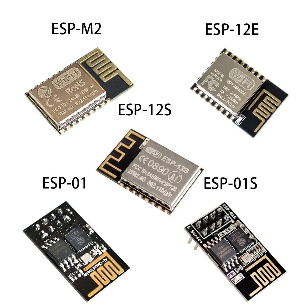 10PCS Upgraded version ESP-01 ESP-01S ESP-M2 ESP-12S ESP-12E ESP-12F  ESP8266 serial WIFI wireless module wireless transceiver