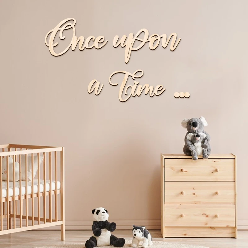 Once Upon A Time Sign Wall Lettering Wooden Nursery Sign Nursery Playroom Decor Wall Art Bedroom Decor Wood Playroom Sign