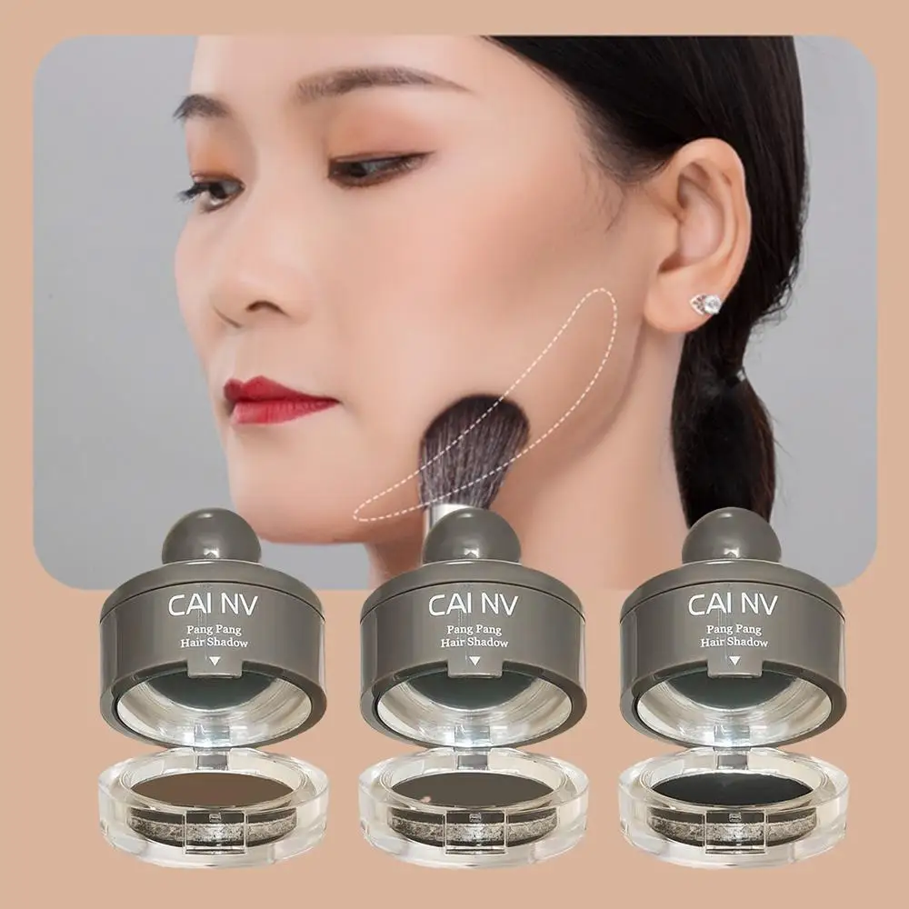 1pc Hair Line Powder Black Brown Root Cover Up Natural Instant Waterproof Hairline Shadow Powder Hair Concealer Coverage 3colors