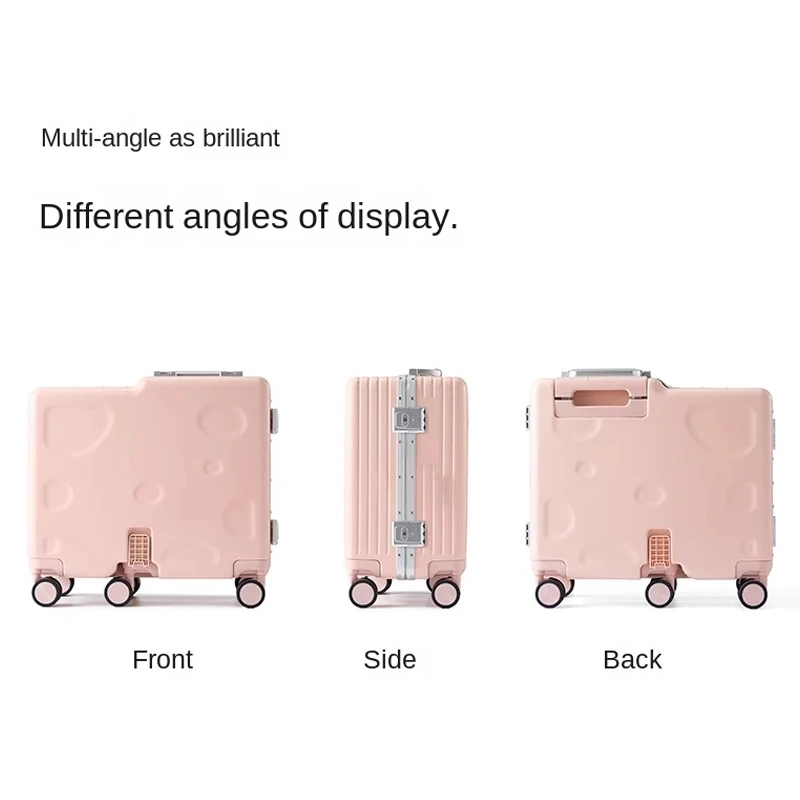 

Suitcase for Children can sit and ride Aluminium Frame Trolley Case 20 Kids carrier Brand Travel Luggage Carry on20 inch carrier