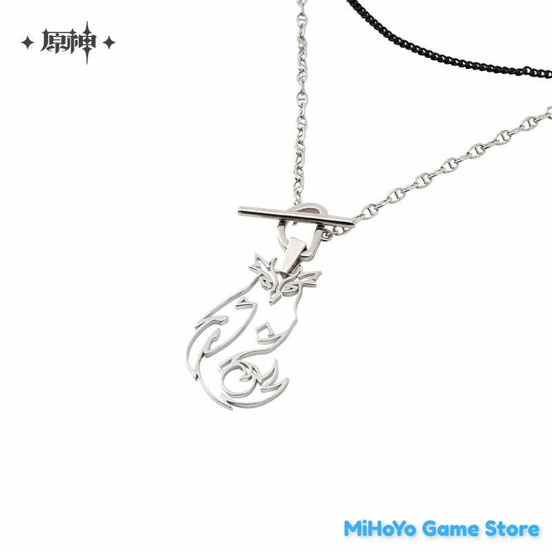 Diluc Necklace MiHoYo Original Official Genshin Impact Costumes Quadratic Theme Cosplay Impression Series Clothing Accessories