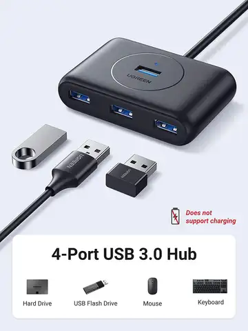 UGREEN USB 3.0 хаб 4 портов