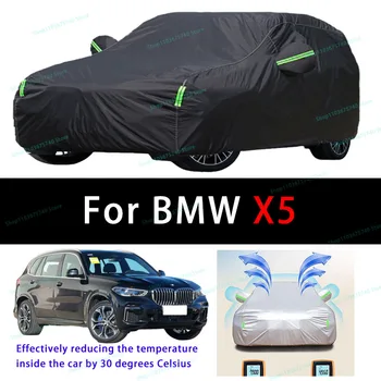 Summer full car covers for BMW X5 outdoor sun uv protection dust cooling protector auto protective cover