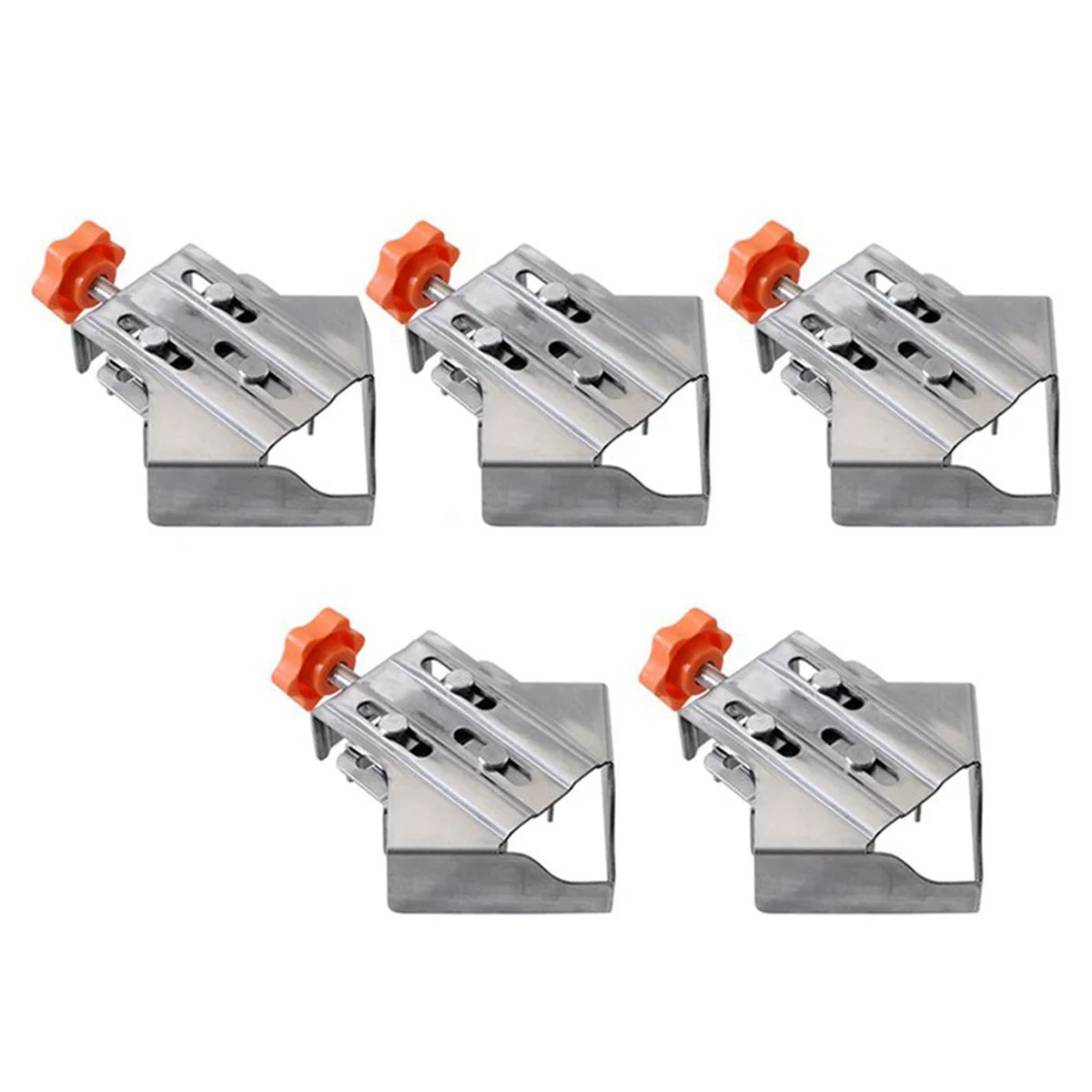 5Pcs 90° Right Angle Clamp Quick Positioning Clamp Closed Type Fixing Clips Stainless Steel Locator Fixing Clamp Clips