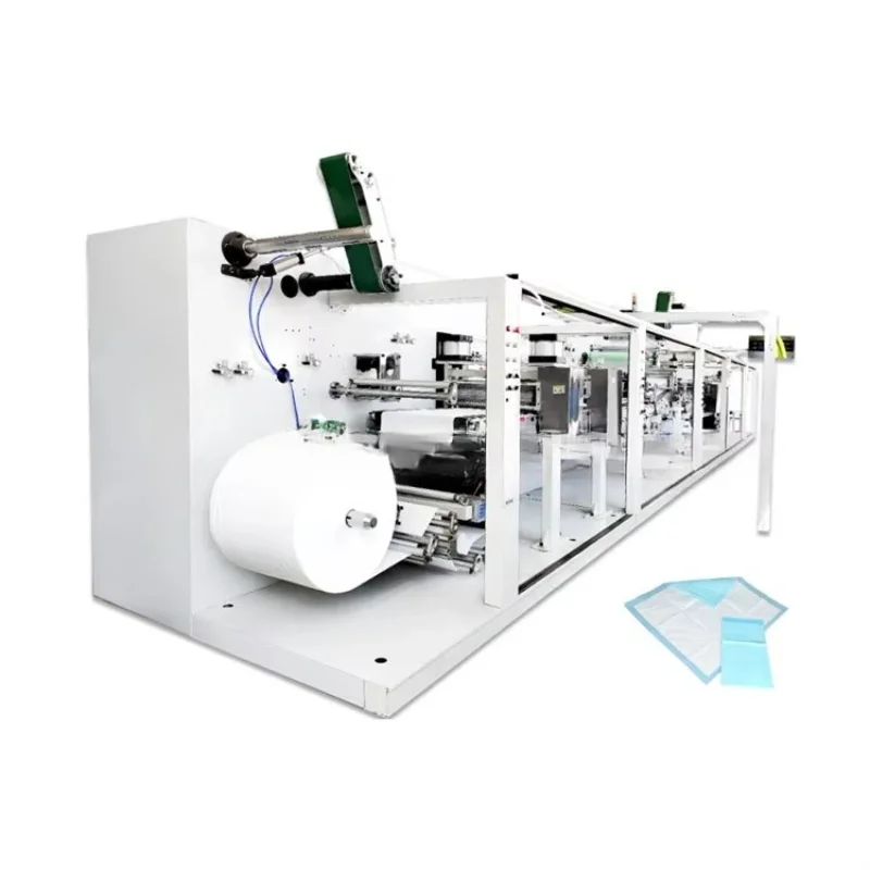 Automatic Pets Under Pad Medical Absorbent Pad Making Machine Adult Diapers Non Woven Sanitary Baby Pads Machine Customized
