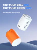 FLEXTAILGEAR TINY PUMP X 2024 - 47g Rechargeable Mini Air Pump with Camping Light for Pool Floats Air Mattress Vacuum Bags