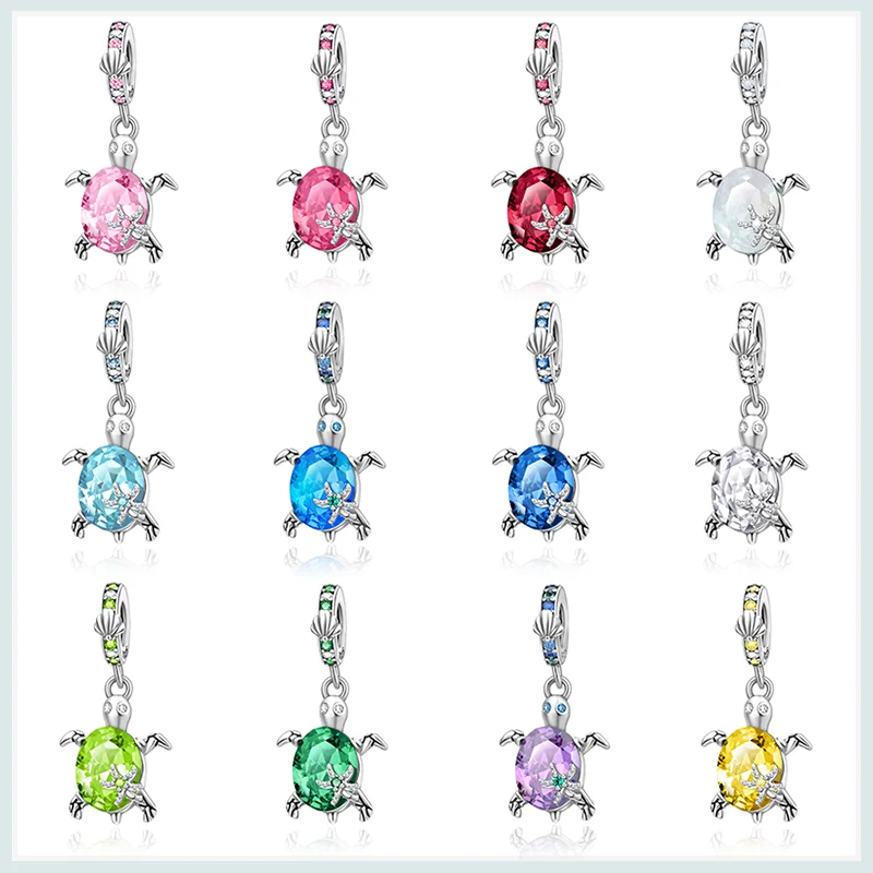 

2024 New 925 Sterling Silver Fashion Star Turtle Ocean Series Charm Bead Suitable for Pandora Original Bracelet DIY Jewelry Gift