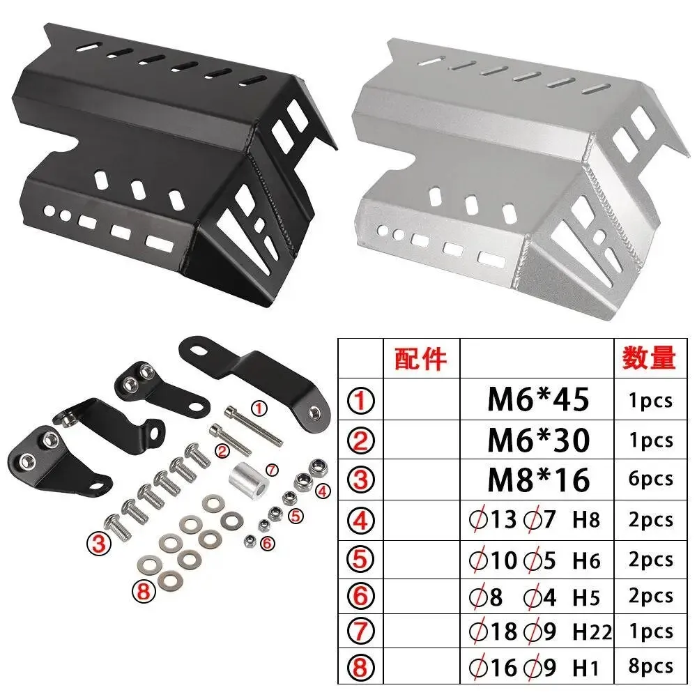 For HONDA CB500X CB400X Skid Plate Foot Rests Bash Frame Engine Cover Guard Chassis Protector 2017 2018 2019 2020 2021 2022 2023
