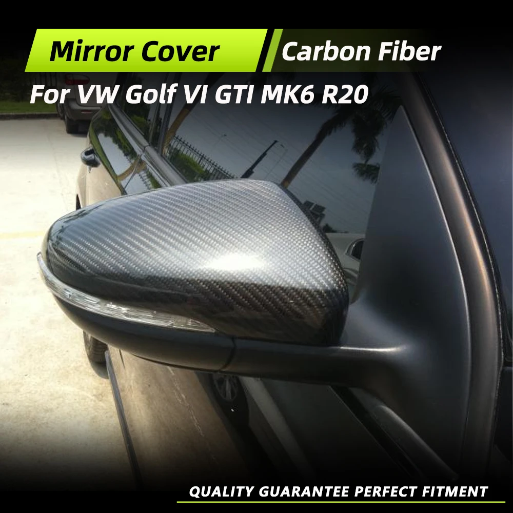 

Крышка автомобильного зеркала для Volkswagen VW Golf VI GTI MK6 R20 Hatchback 2010-2014, сменные колпачки для зеркал заднего вида, корпус из углеродного волокна