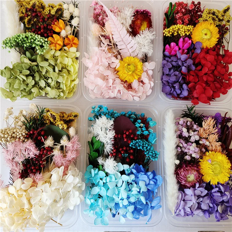 1 Box Colorful Natural Dried Flowers Epoxy Resin Mold Filler for DIY Aromatherapy Candle Making Crafts Party Wedding Decoration