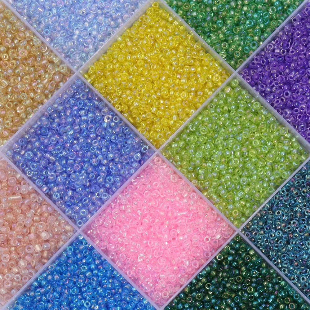 2 3 4mm Colorful Glass Seed Beads Small Czech Miyuki Bead Loose Spacer Bead for Jewelry Making DIY Bracelet Necklace Accessories