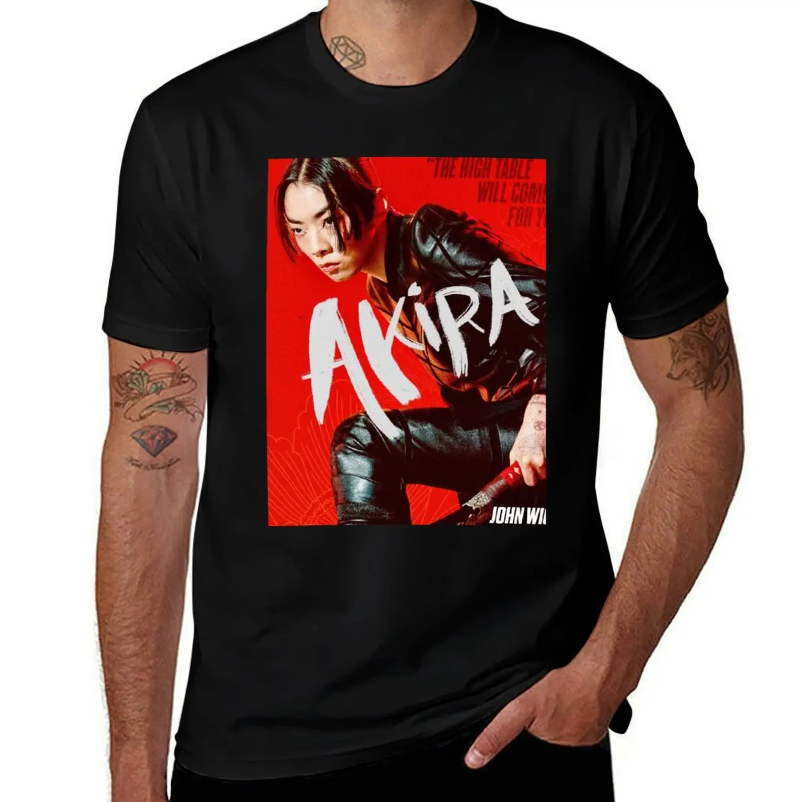 

Akira - John Wick 4 Movie T-Shirt Sports Casual Breathable Tee Shirt
