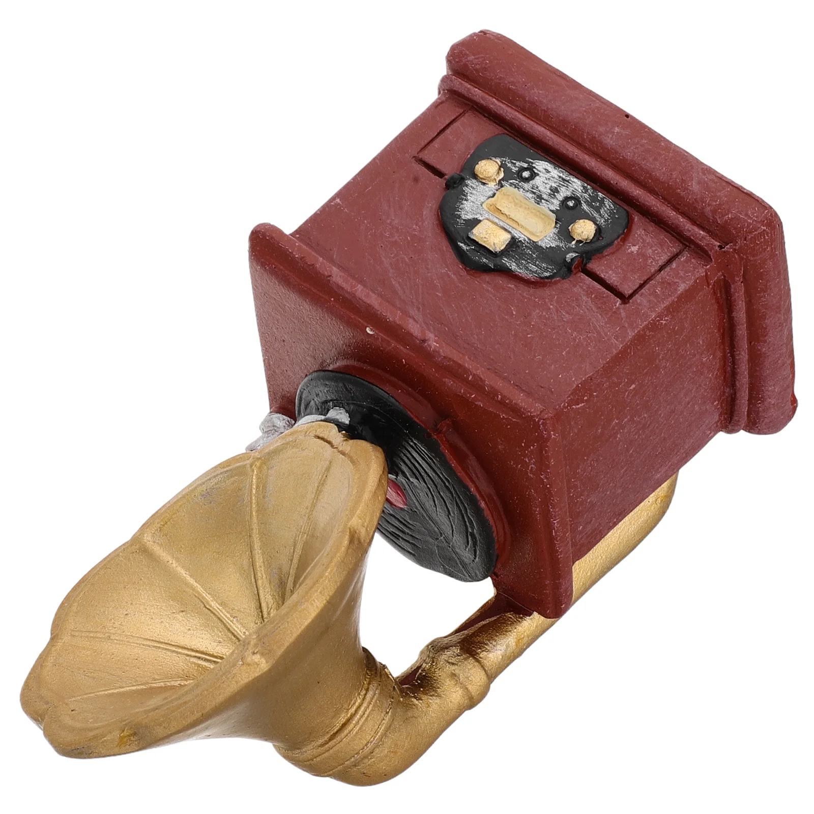 

Retro Gramophone Ornaments Realistic Phonograph Decor Miniature Fake Model Modeling Prop Crafting Dining Table