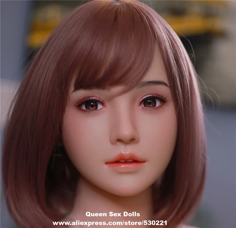 JYDOLL Implanted Hair Eyelash And Eyebrow Real Silicone Sex Dolls Head For Real Sized Huge Breast Big Ass Vagina TPE Adult Doll