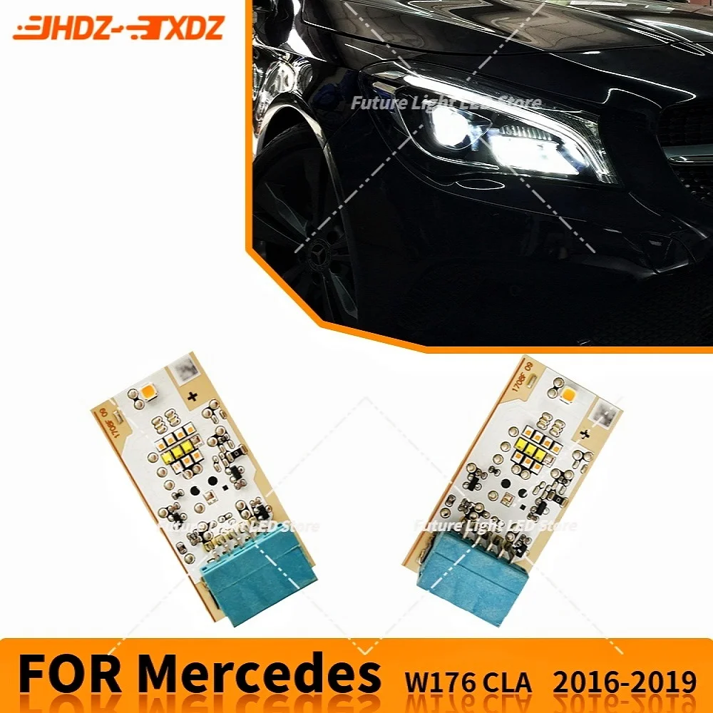

Белые светодиодные платы DRL для фар, модули дневных ходовых огней для Mercedes-Benz CLA W176 CLA180 CLA250 C117 X117 2016-2019