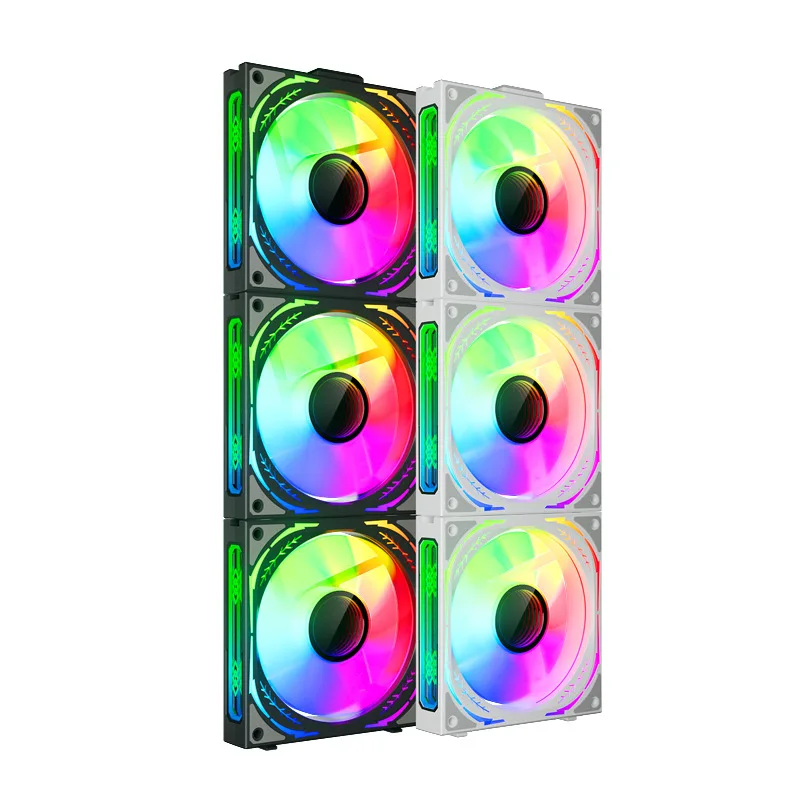 

5V3-контактный ARGB беспроводной вентилятор корпуса для сращивания 12 см бесшумный ШИМ интеллектуальный контроль температуры