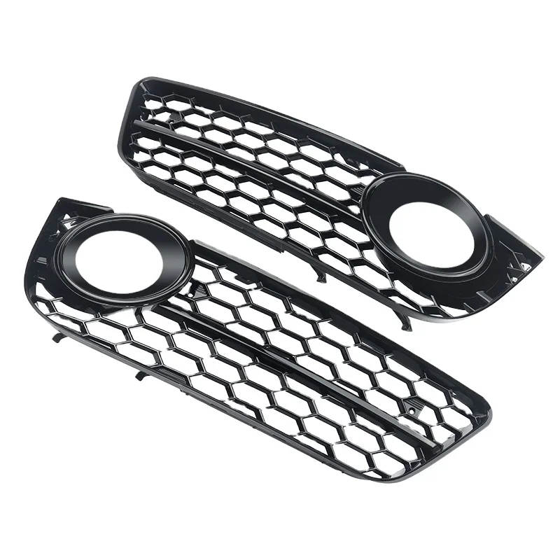 

2 шт. передний бампер, противотуманная фара, решетка для Audi A5 2008 2009 2010 2011, сотовая сетка, глянцевая черная решетка