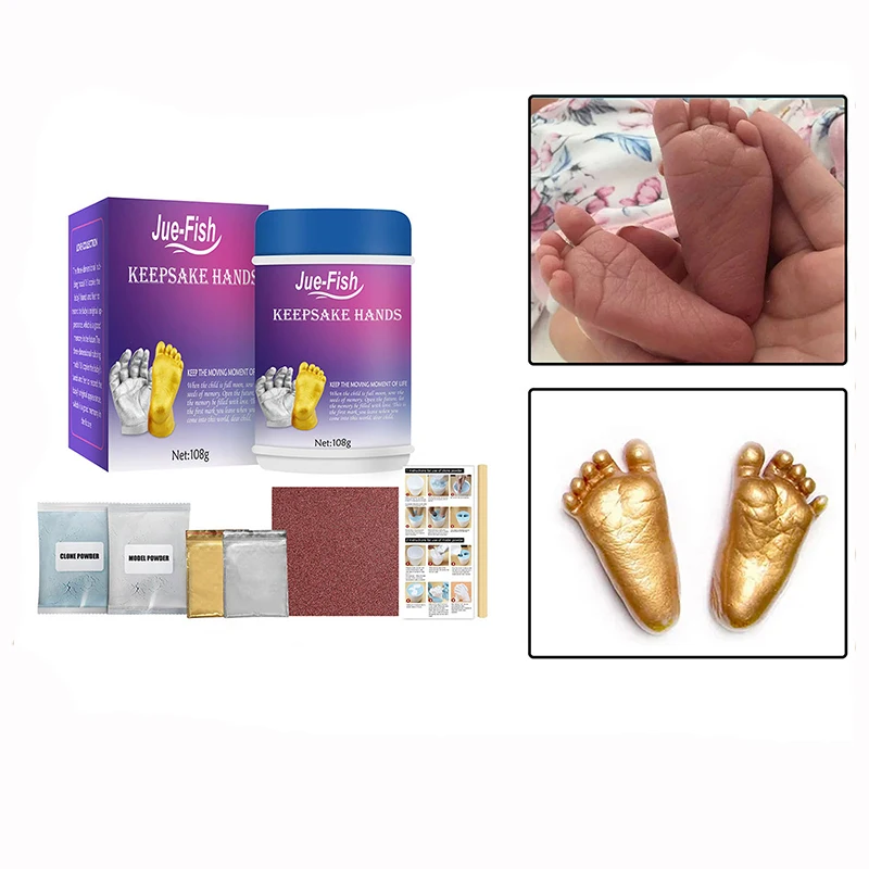 Creative 3D Clone powder baby hand model Clone powder children full moon hand footprint souvenir model