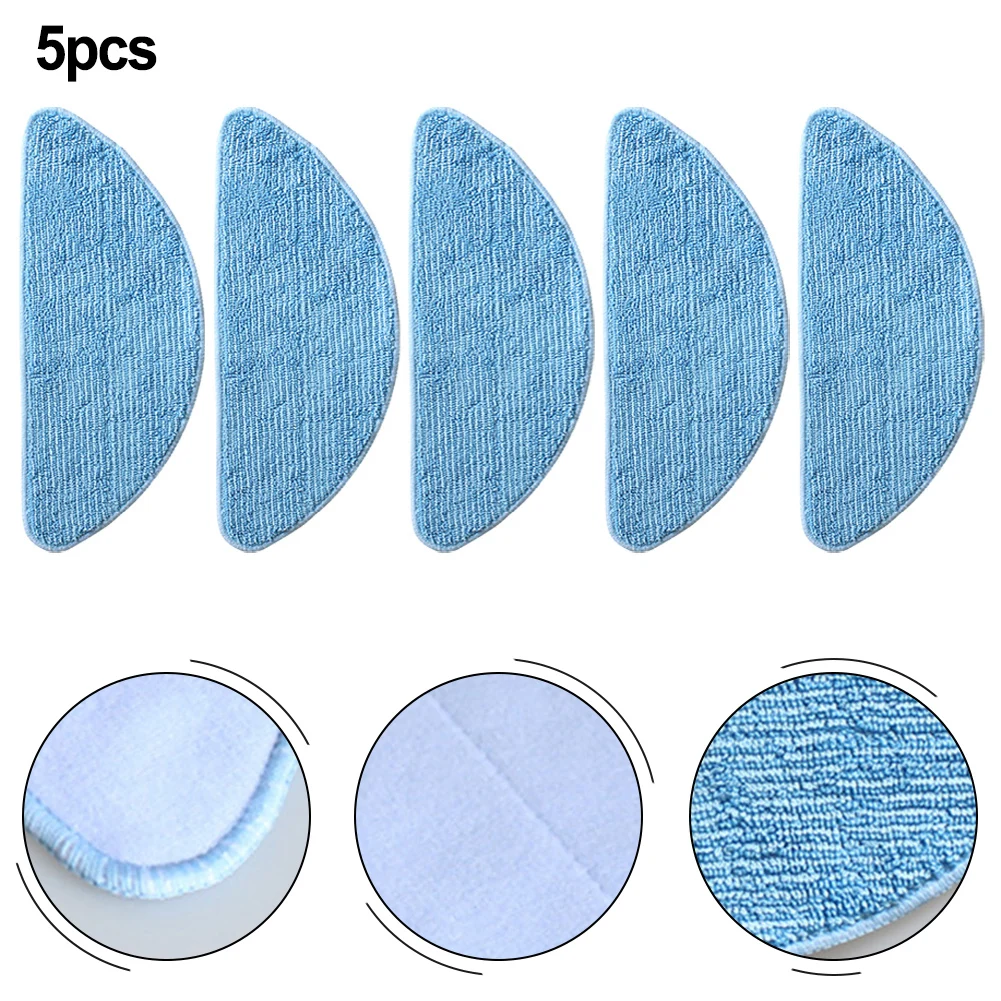 5 Pack Mop Cloths For Aeno RC2S ARC0002S RC3S ARC0003S Robot Washable Cleaning Cloth Vacuum Cleaner Accessories