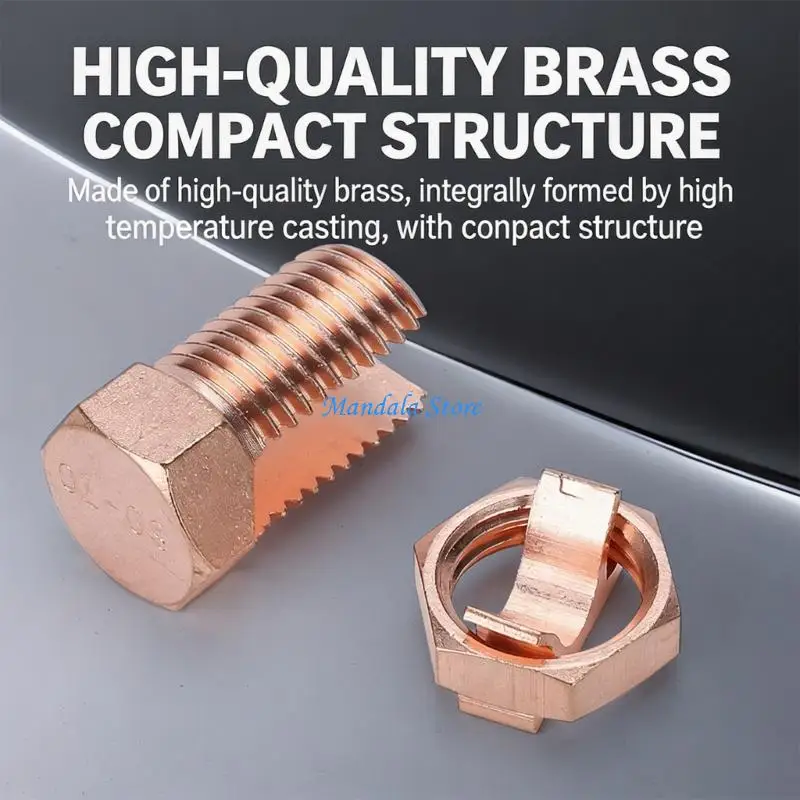 U2JC Copper Electrical Wire Connector Open Bolt Cable Clamps for Stable Splicing