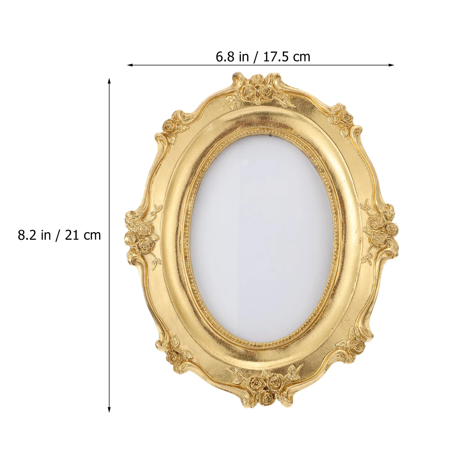 

1pcs Vintage Gold Resin Photo Frame Embossed Creative Picture Holder Desktop Ornament Home Decor Gift Unique Keepsake Display
