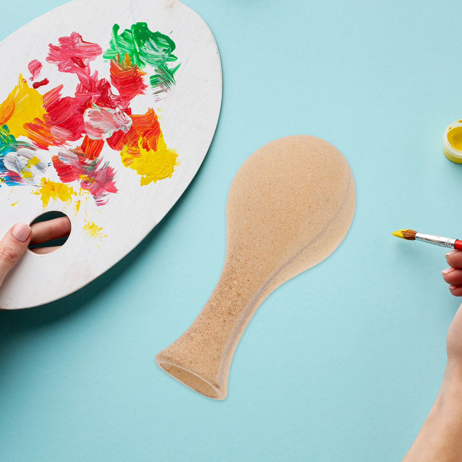 

2Pcs Wooden Unfinished Blank Flower Vase DIY Paint Rustic Handmade Vase for Fresh Dried Artificial Flowers Wood Flower Holder