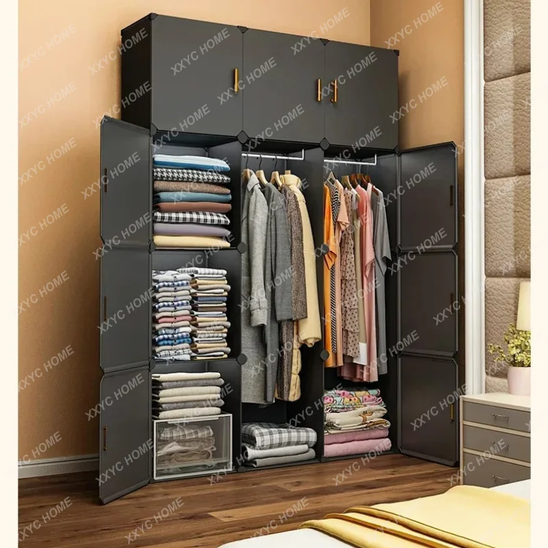 XX Cupboard Wardrobe Plastic Placard Clothes Display Simple Shelf Jewelry Fabric Closet Cube Vestidores Trendy Furnitur