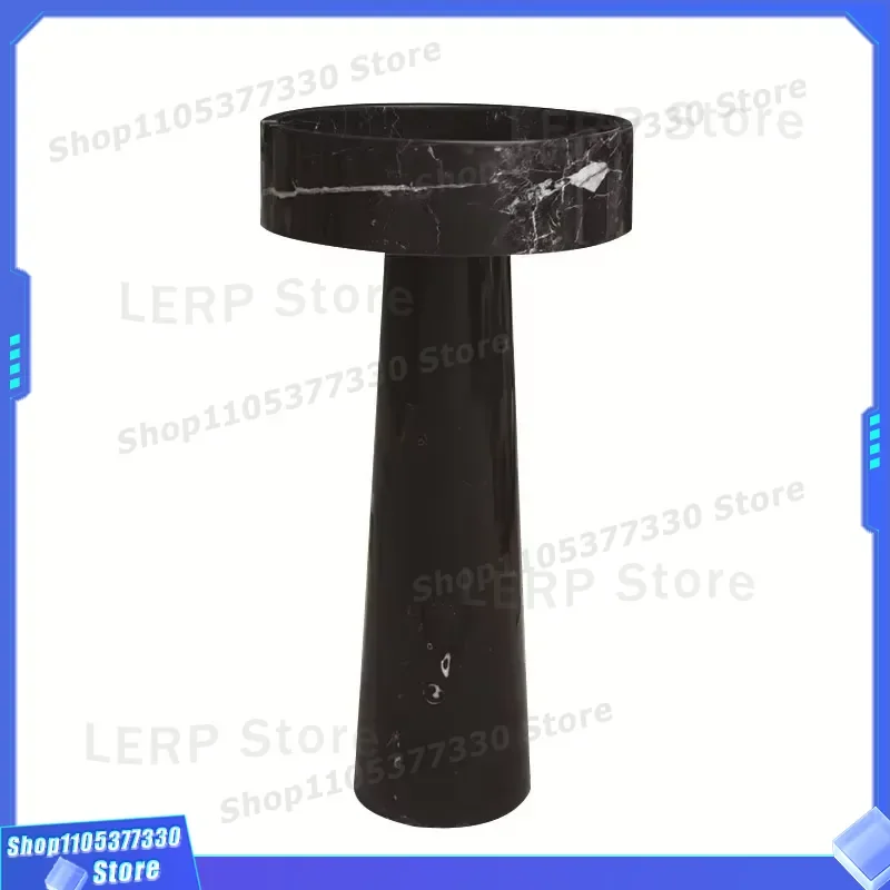 Black Natural Stone Marble Freestanding Bathroom Sink Vanity Washbasin Dishwasher Basin for Modern Home Decor Interior Design
