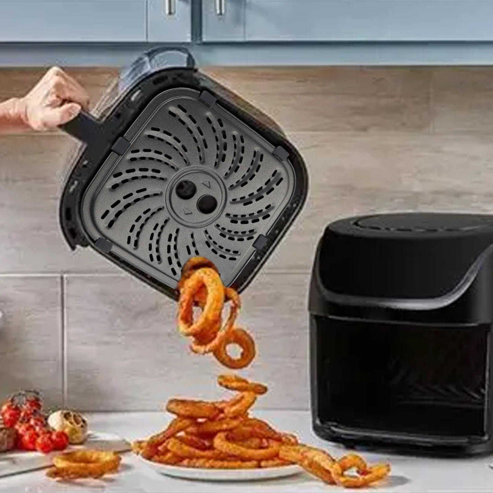 

Аэрофритюрница с антипригарным покрытием, удобная кухонная посуда, 19,4*19,2 см, для PowerXL, для Vortex Pro Air Fryer Plus