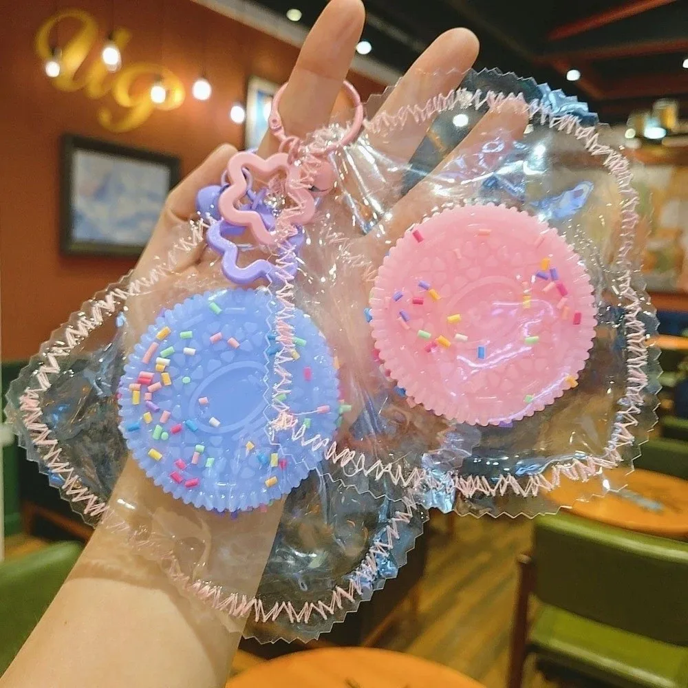 Simulated Food Biscuit Squeeze Keychain Super Soft Quick Rebound Slow Rebound Pendant Mini Squishy Realistic Food Pinch Travel
