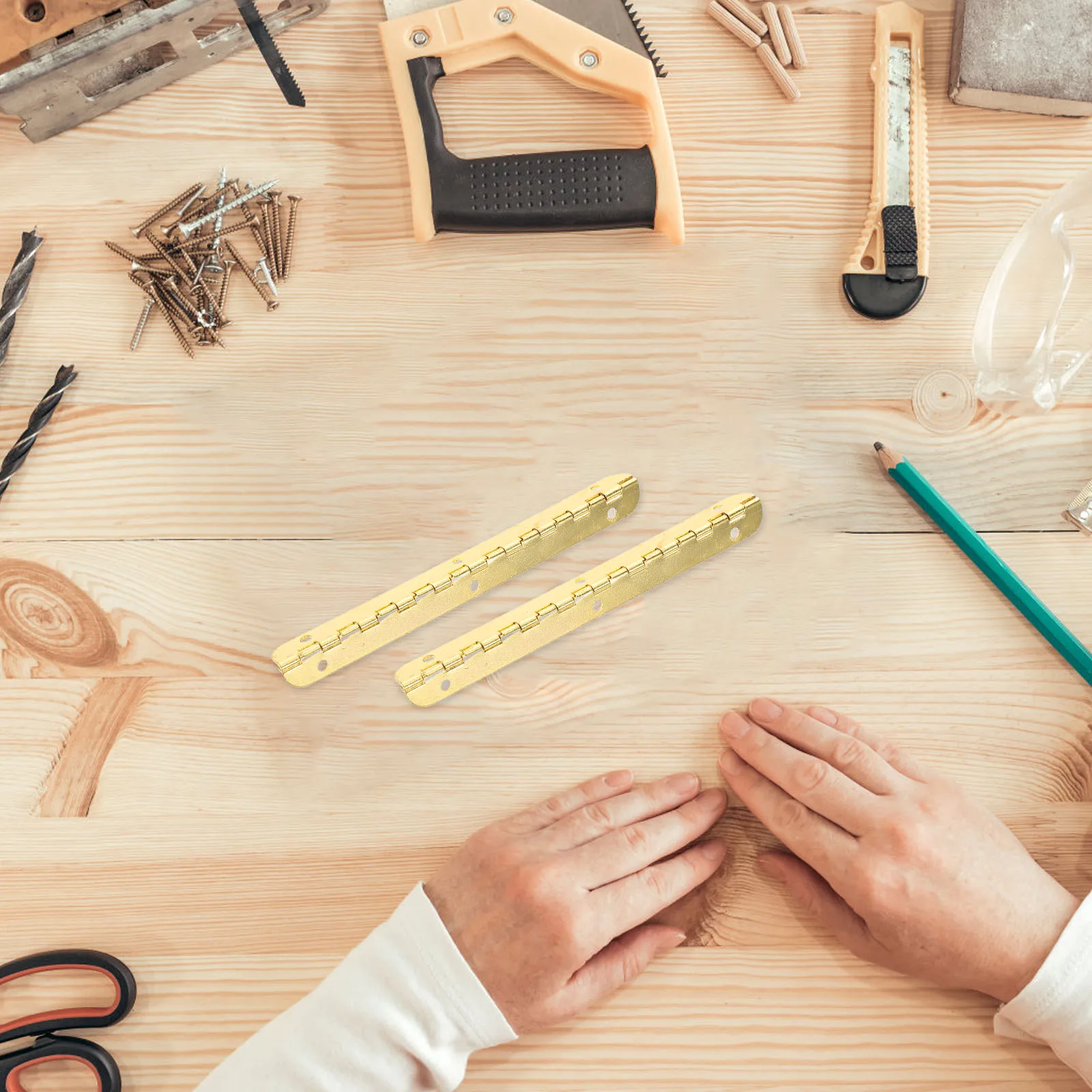 مجموعة واحدة من مفصلات صندوق حديد ذهبي مفصلات صغيرة موثوقة لصندوق المجوهرات الخشبي استبدال لوازم الحرف مفصلات مفصلات طويلة