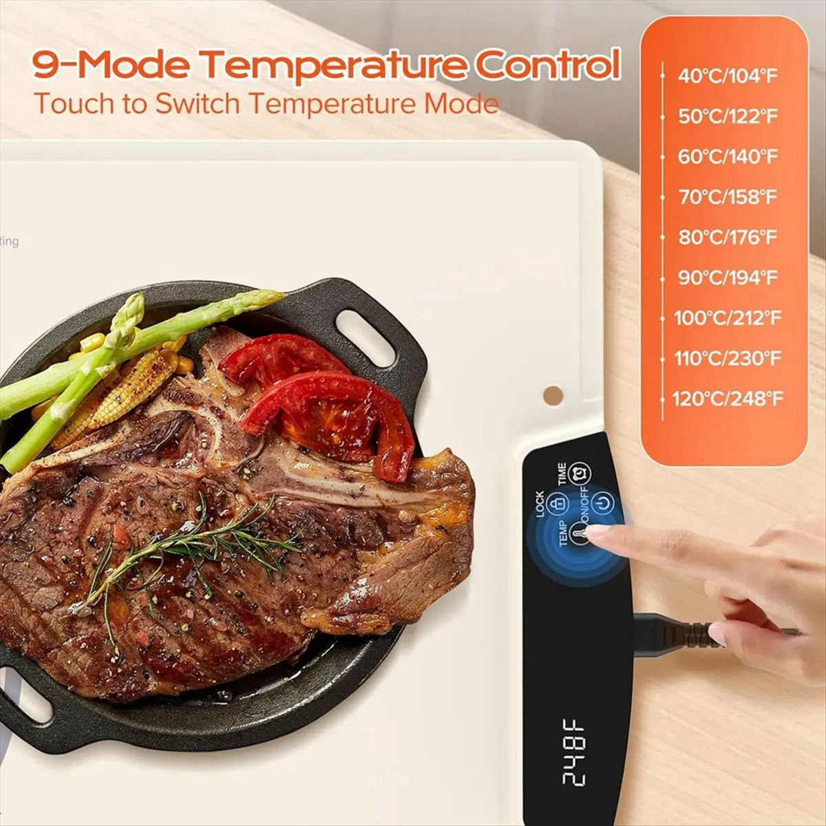 2026 Trend Fast Heating Foldable Food Warmer for Party, 2-12 Hours Auto Shut Off, Suitable for Food, Festival, Daily Use US Plug