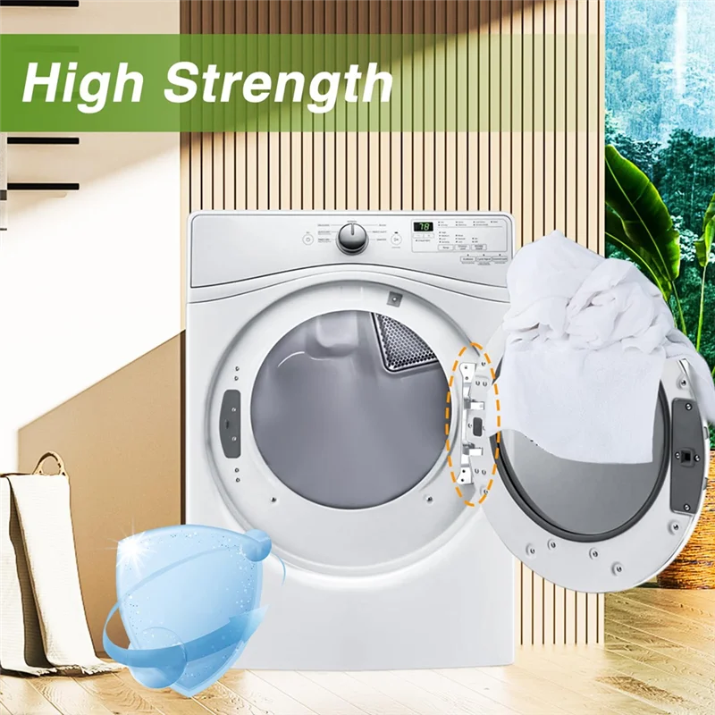 Dobradiça de porta de lavadora de secadora A66Z, carregador frontal e dobradiça de porta de lavadora para hidromassagem Amana Maytag Crosley, substituição: W10208415